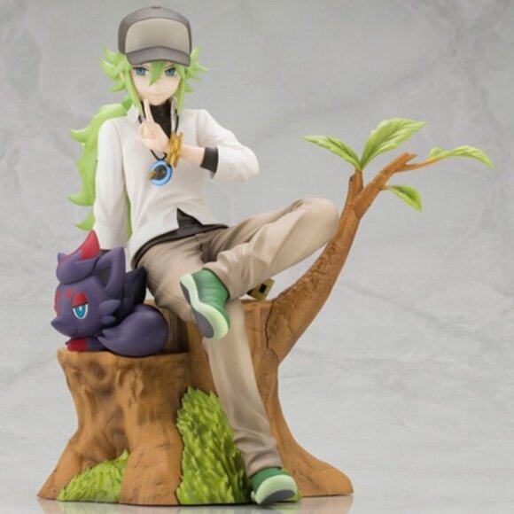 Kotobukiya Pokemon Center Limited Original N & Zorua 1/8 Figure Black White - Picture 4 of 11